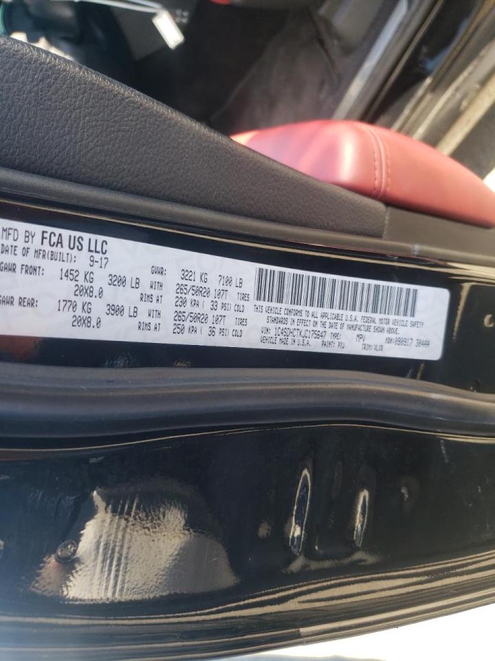 Photo 10 from auction – 2018 DODGE DURANGO R/ with VIN 1C4SDHCTXJC175647