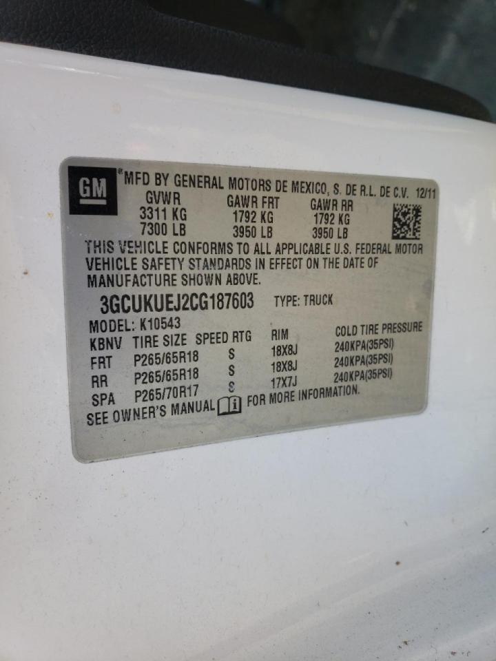 Photo 10 from auction – 2012 CHEVROLET SILVERADO with VIN 3GCUKUEJ2CG187603
