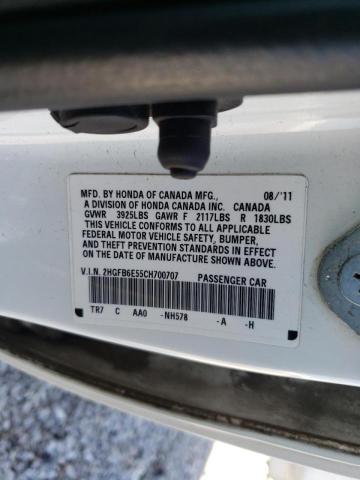 Zdjęcie 10 z aukcji – 2012 HONDA CIVIC SI z VIN 2HGFB6E55CH700707