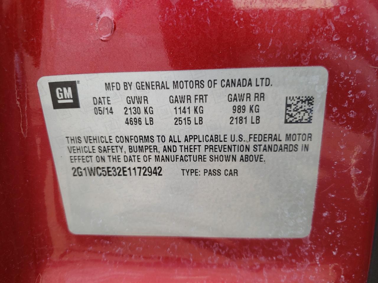Photo 10 from auction – 2014 CHEVROLET IMPALA LIM with VIN 2G1WC5E32E1172942