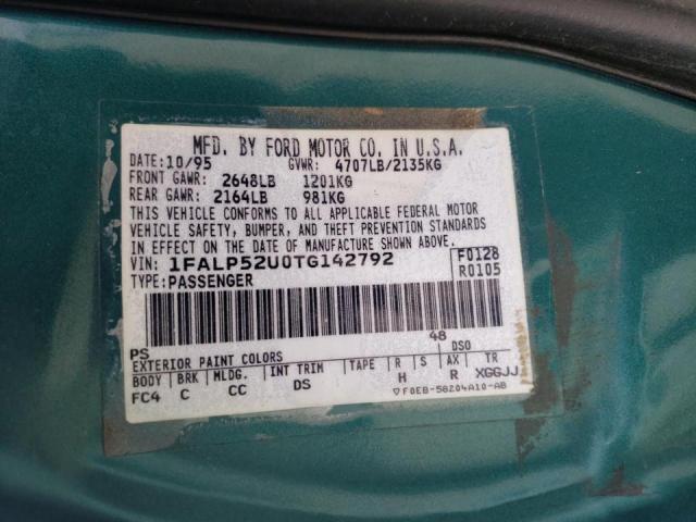 Photo 10 from auction – 1996 FORD TAURUS GL with VIN 1FALP52U0TG142792