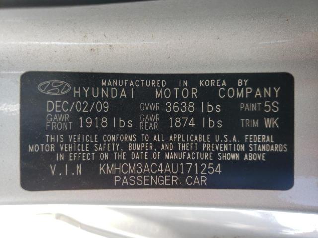Photo 10 from auction – 2010 HYUNDAI ACCENT BLU with VIN KMHCM3AC4AU171254