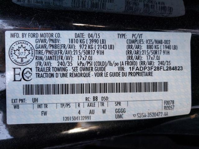 Photo 10 from auction – 2015 FORD FOCUS SE with VIN 1FADP3F28FL284823