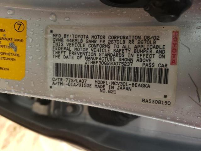 Photo 10 from auction – 2002 LEXUS ES 300 with VIN JTHBF30G920075237