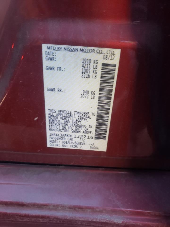 Photo 10 from auction – 2013 NISSAN ALTIMA 2.5 with VIN 1N4AL3AP8DC132216