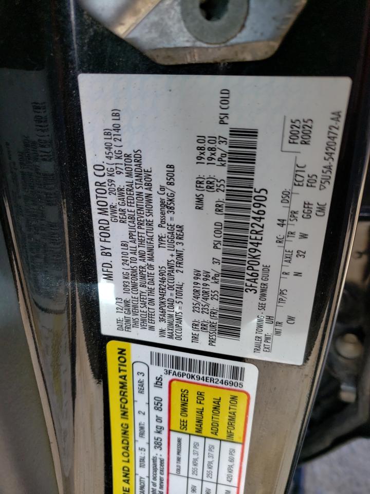 Photo 10 from auction – 2014 FORD FUSION TIT with VIN 3FA6P0K94ER246905