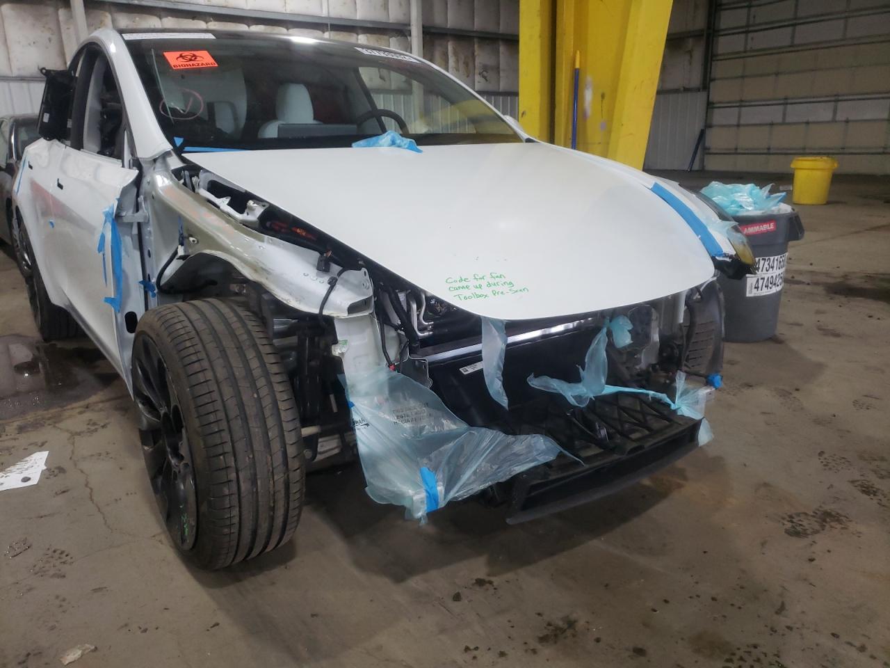 Photo 9 from auction – 2021 TESLA MODEL Y with VIN 5YJYGDEF9MF303398