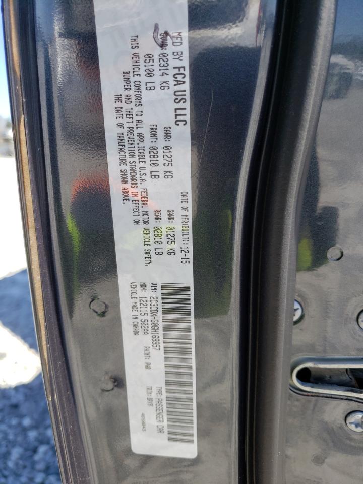 Photo 10 from auction – 2016 DODGE CHARGER SX with VIN 2C3CDXHG0GH169957
