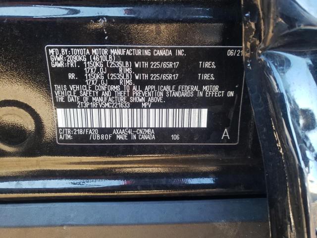 Photo 10 from auction – 2021 TOYOTA RAV4 XLE with VIN 2T3P1RFV5MC221633
