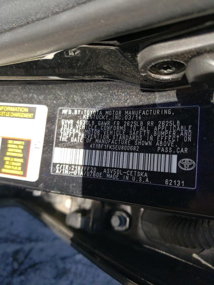 Photo 10 from auction – 2014 TOYOTA CAMRY L with VIN 4T1BF1FK5EU800682