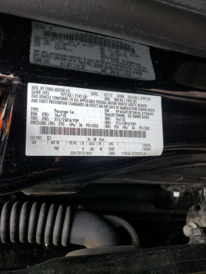 Photo 10 from auction – 2017 FORD FOCUS SE with VIN 1FADP3F26HL318440