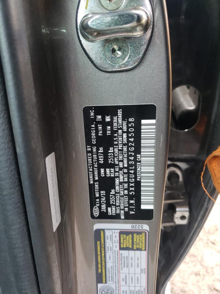 Photo 10 from auction – 2018 KIA OPTIMA EX with VIN 5XXGU4L34JG245058