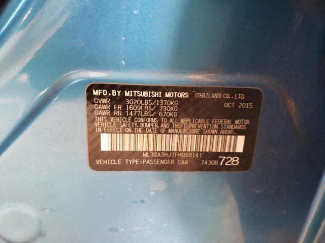 Photo 10 from auction – 2015 MITSUBISHI MIRAGE DE with VIN ML32A3HJ7FH058141