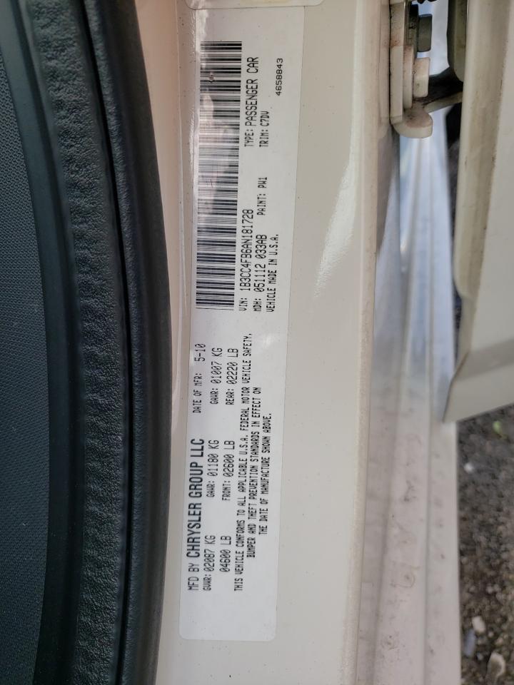 Photo 10 from auction – 2010 DODGE AVENGER SX with VIN 1B3CC4FB6AN181728