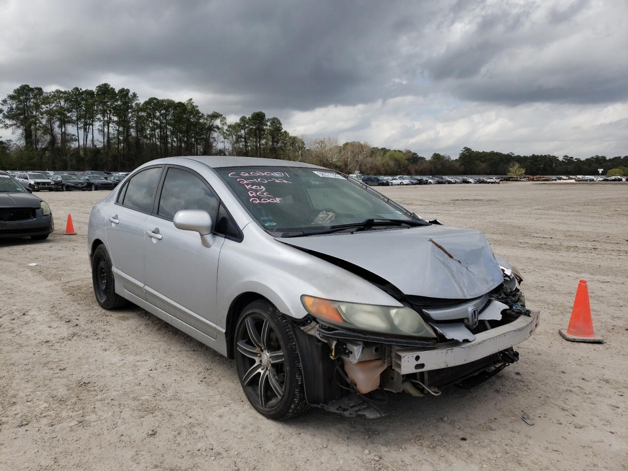 Photo 1 from auction – 2008 HONDA CIVIC LX with VIN 2HGFA16588H342482