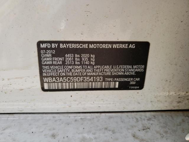 Photo 10 from auction – 2013 BMW 328 I with VIN WBA3A5C59DF354193
