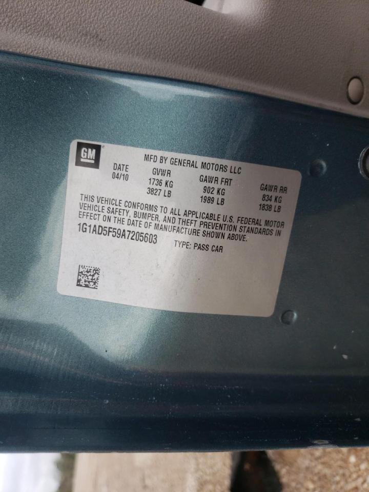 Photo 10 from auction – 2010 CHEVROLET COBALT 1LT with VIN 1G1AD5F59A7205603