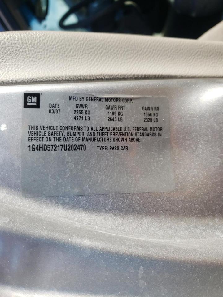 Photo 10 from auction – 2007 BUICK LUCERNE CX with VIN 1G4HD57217U202470