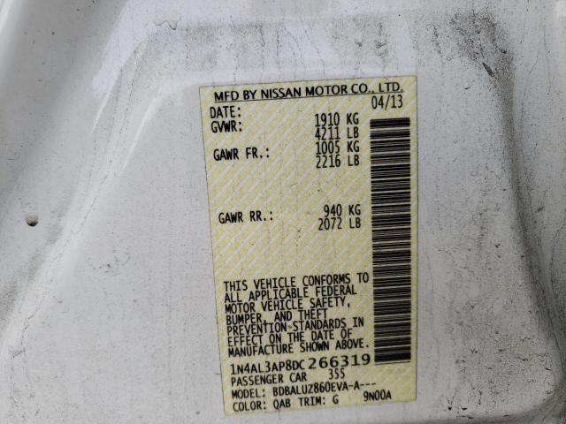 Photo 1 from auction – 2013 NISSAN ALTIMA 2.5 with VIN 1N4AL3AP8DC266319
