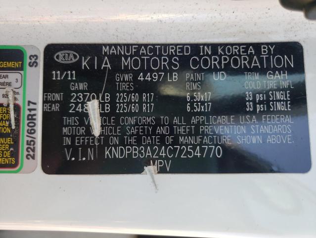 Photo 10 from auction – 2012 KIA SPORTAGE B with VIN KNDPB3A24C7254770