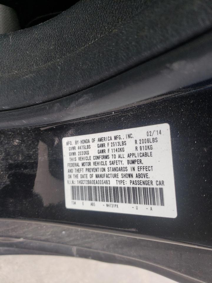 Photo 10 from auction – 2014 HONDA ACCORD EXL with VIN 1HGCT2B80EA005463