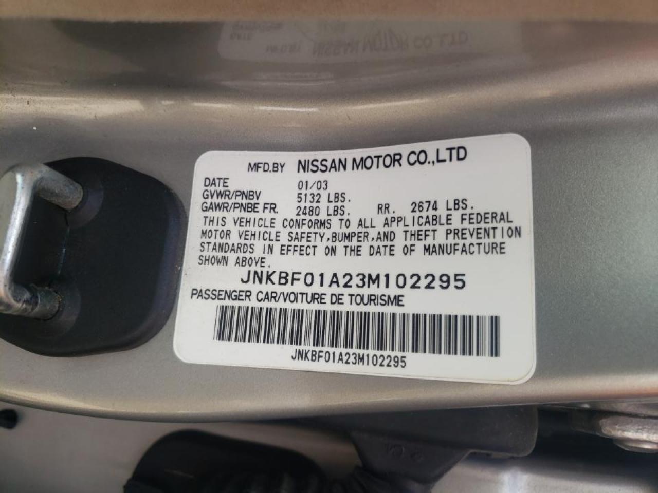 Photo 10 from auction – 2003 INFINITI Q45 with VIN JNKBF01A23M102295