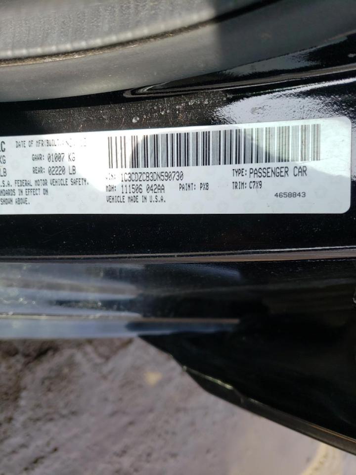Photo 10 from auction – 2013 DODGE AVENGER SX with VIN 1C3CDZCB3DN590730