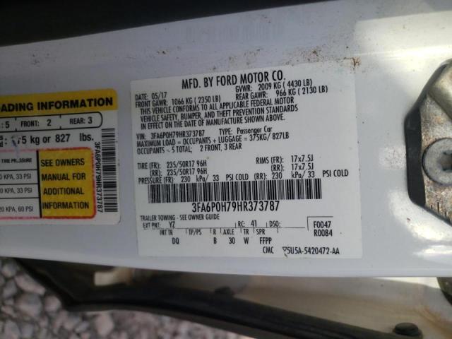 Photo 10 from auction – 2017 FORD FUSION SE with VIN 3FA6P0H79HR373787