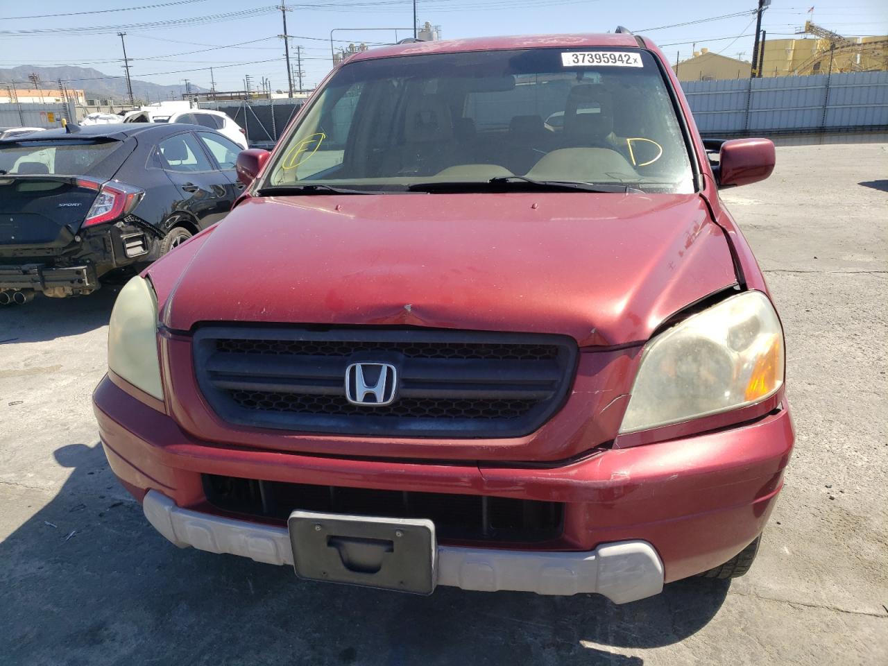 Photo 9 from auction – 2004 HONDA PILOT EXL with VIN 2HKYF18514H565230