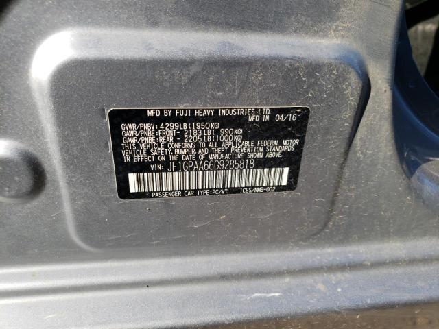 Photo 10 from auction – 2016 SUBARU IMPREZA with VIN JF1GPAA66G9285818