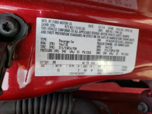 Photo 10 from auction – 2014 FORD FOCUS SE with VIN 1FADP3F23EL368059