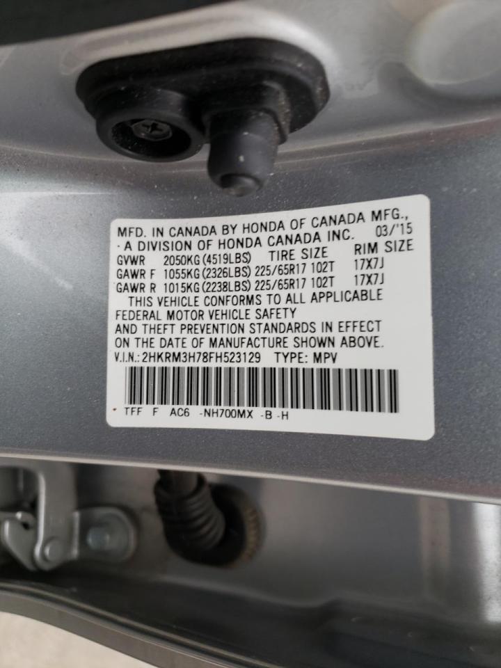 Photo 10 from auction – 2015 HONDA CR-V EXL with VIN 2HKRM3H78FH523129