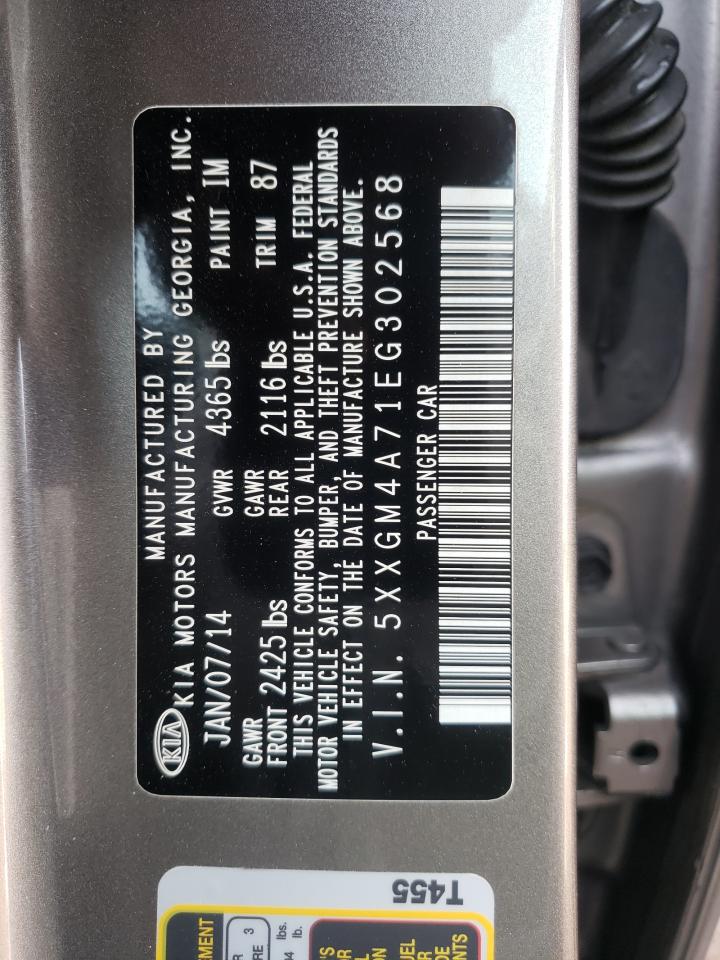 Photo 10 from auction – 2014 KIA OPTIMA LX with VIN 5XXGM4A71EG302568
