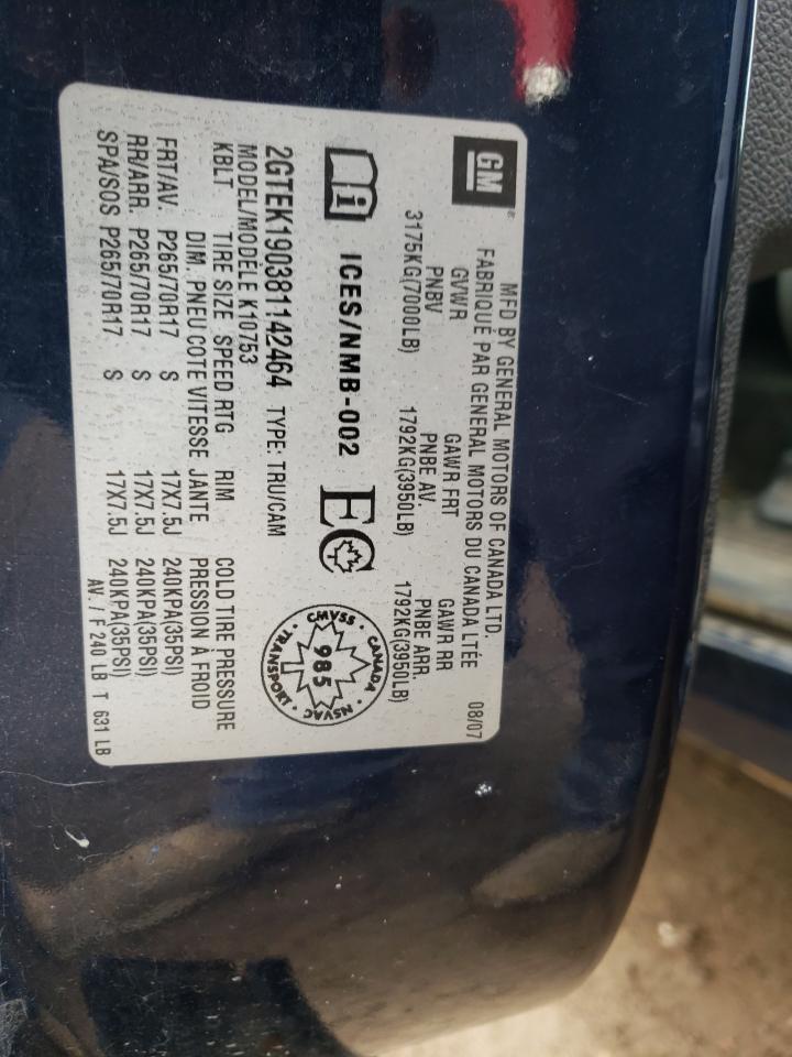 Photo 10 from auction – 2008 GMC SIERRA K15 with VIN 2GTEK190381142464