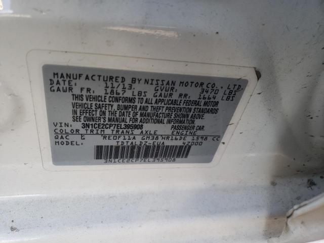 Photo 10 from auction – 2014 NISSAN VERSA NOTE with VIN 3N1CE2CP7EL395908