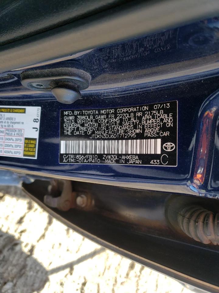 Photo 10 from auction – 2013 TOYOTA PRIUS with VIN JTDKN3DU6D1712795