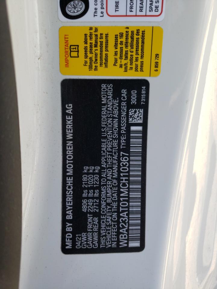 Photo 10 from auction – 2021 BMW 430I with VIN WBA23AT01MCH10367