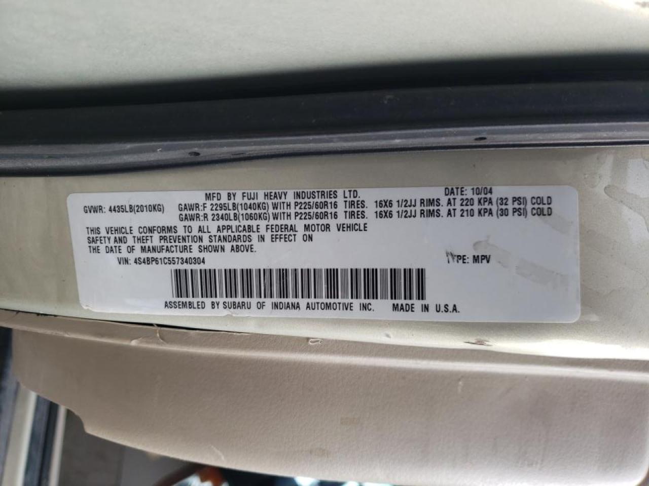 Photo 10 from auction – 2005 SUBARU LEGACY OUT with VIN 4S4BP61C557340304