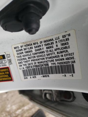 Photo 10 from auction – 2010 HONDA CIVIC with VIN 19XFA1F68AE047696