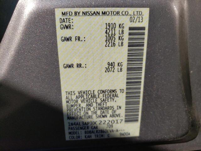 Photo 10 from auction – 2013 NISSAN ALTIMA 2.5 with VIN 1N4AL3AP3DC222017