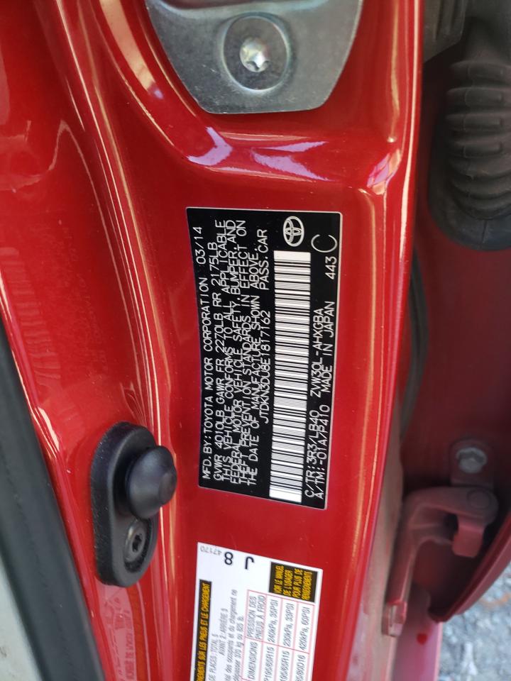 Photo 10 from auction – 2014 TOYOTA PRIUS with VIN JTDKN3DU8E1817162