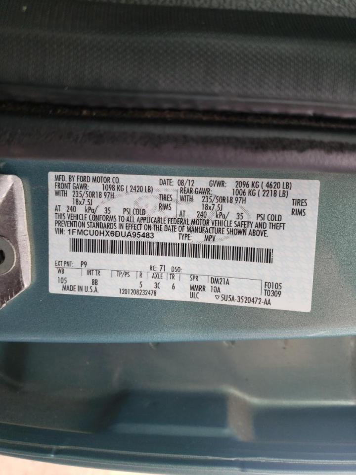 Photo 10 from auction – 2013 FORD ESCAPE SEL with VIN 1FMCU0HX6DUA95483