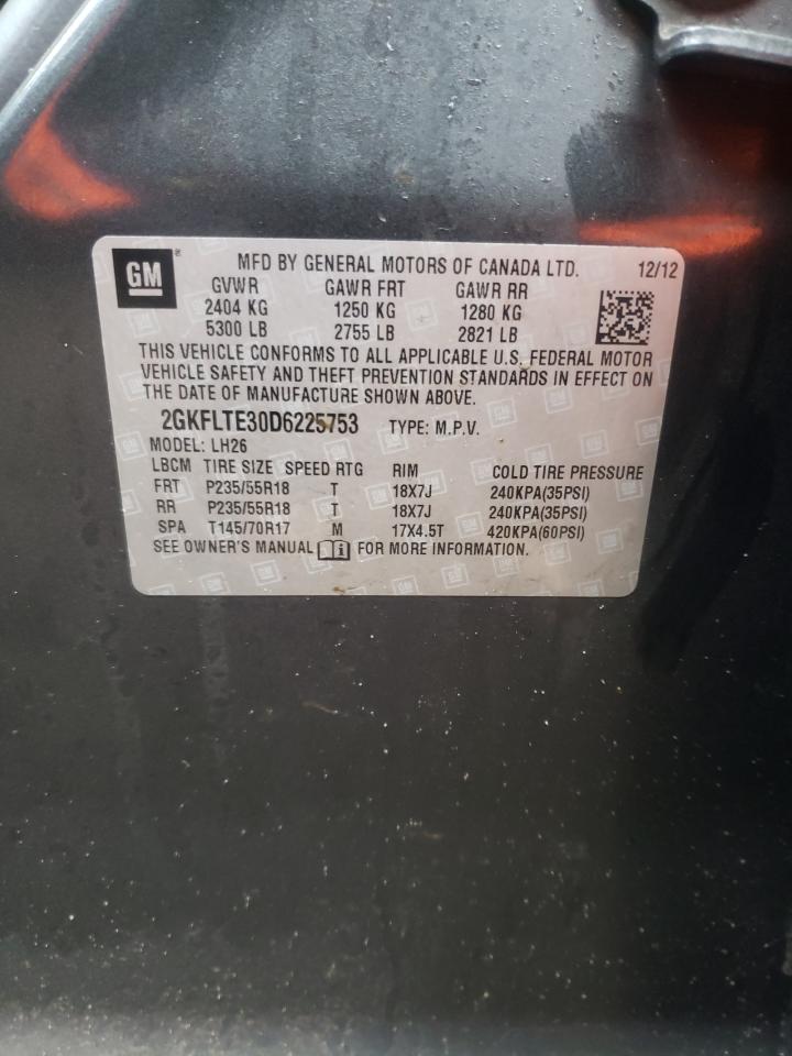 Photo 10 from auction – 2013 GMC TERRAIN SL with VIN 2GKFLTE30D6225753