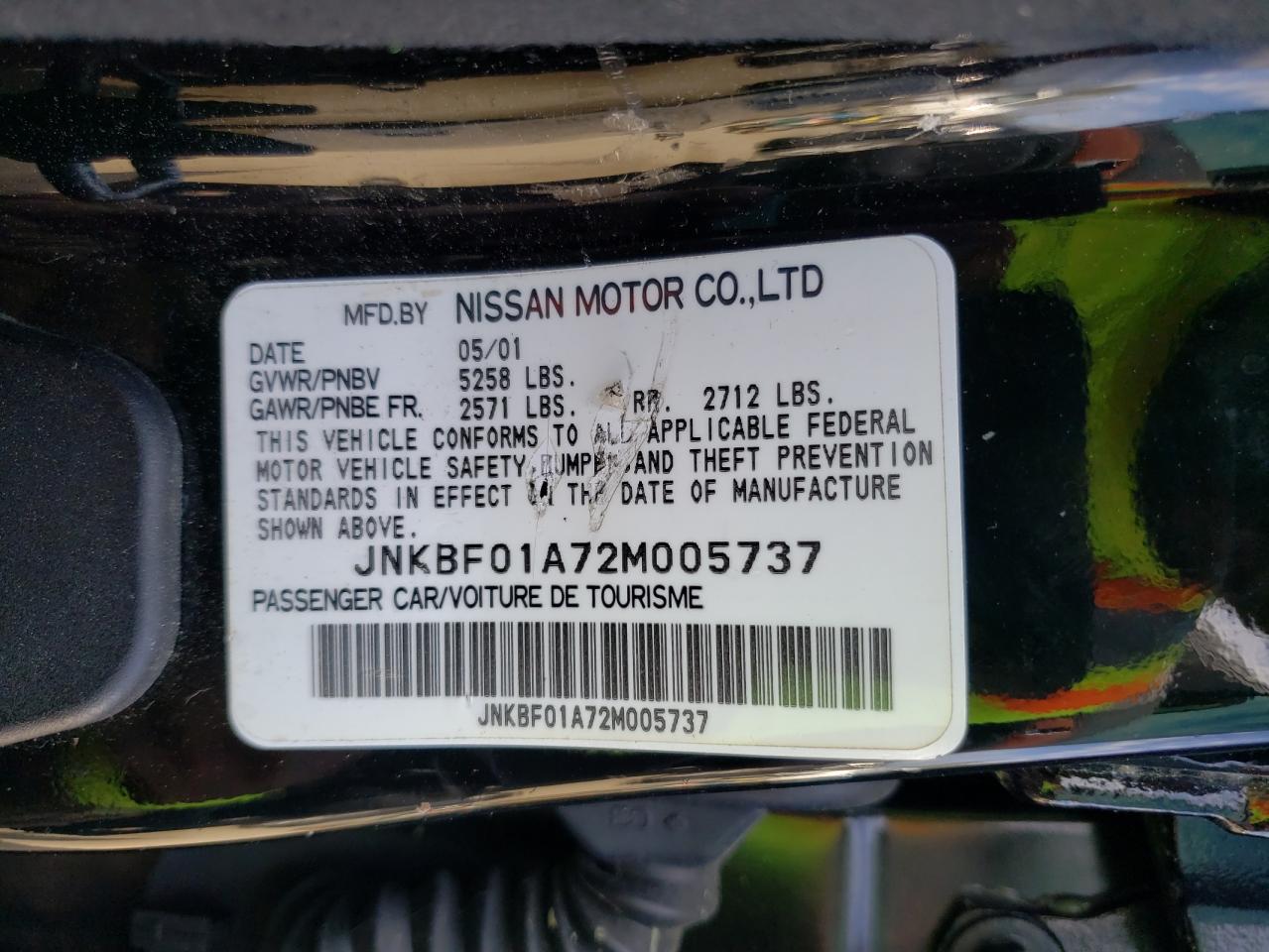 Photo 10 from auction – 2002 INFINITI Q45 with VIN JNKBF01A72M005737