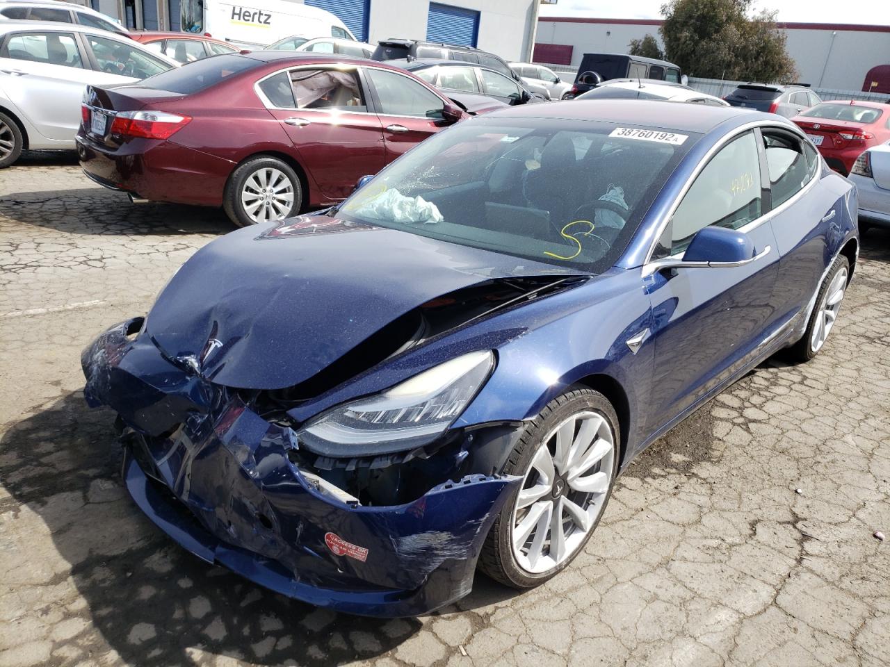 Photo 2 from auction – 2018 TESLA MODEL 3 with VIN 5YJ3E1EA2JF003720