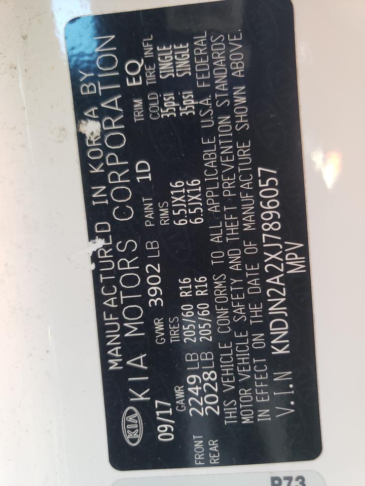 Photo 10 from auction – 2018 KIA SOUL with VIN KNDJN2A2XJ7896057