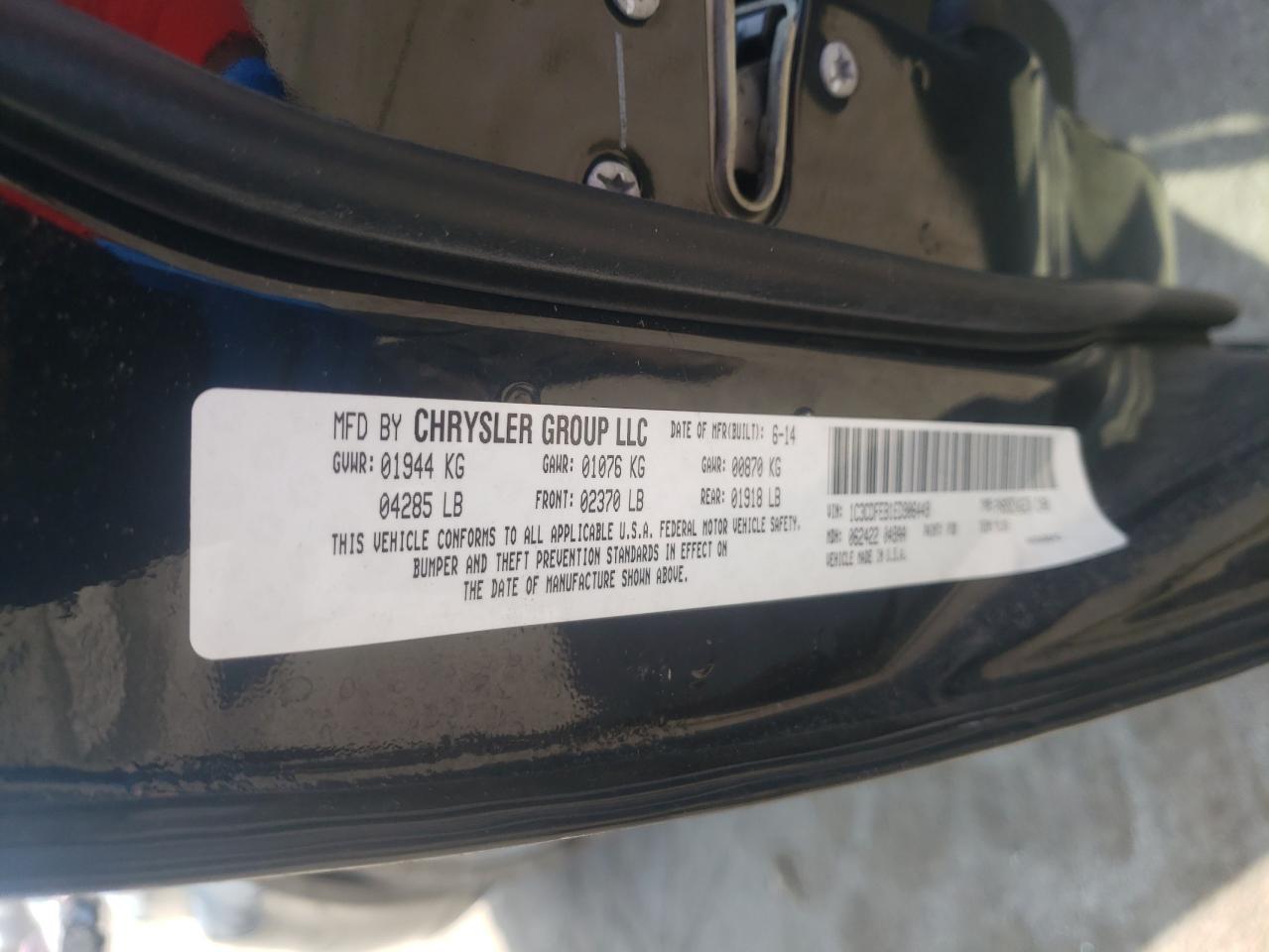 Photo 10 from auction – 2014 DODGE DART GT with VIN 1C3CDFEB1ED906449
