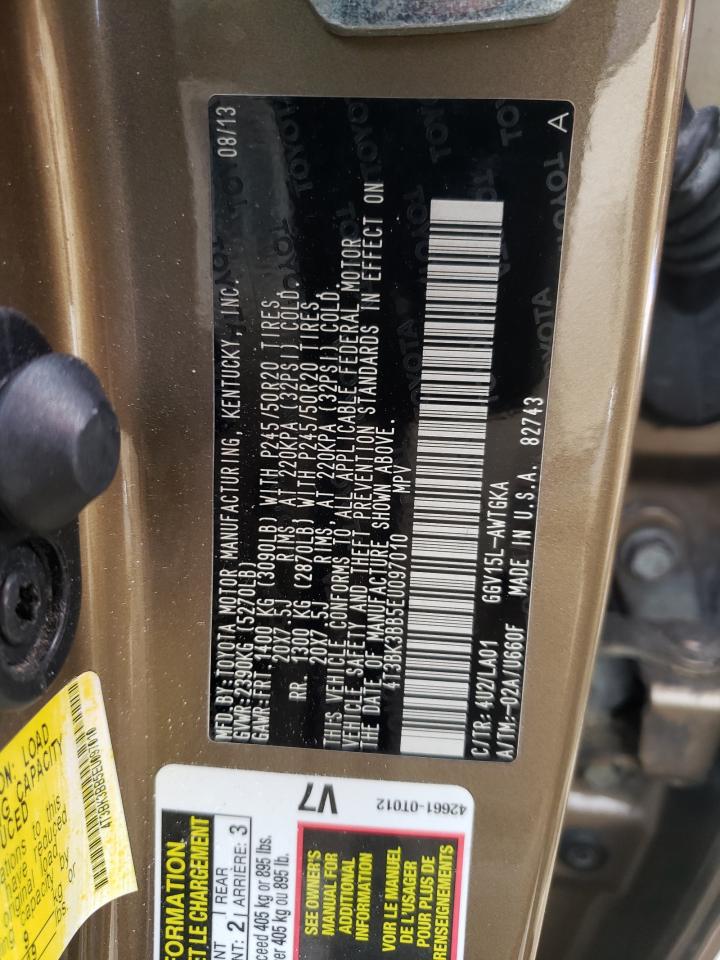 Photo 10 from auction – 2014 TOYOTA VENZA LE with VIN 4T3BK3BB5EU097010