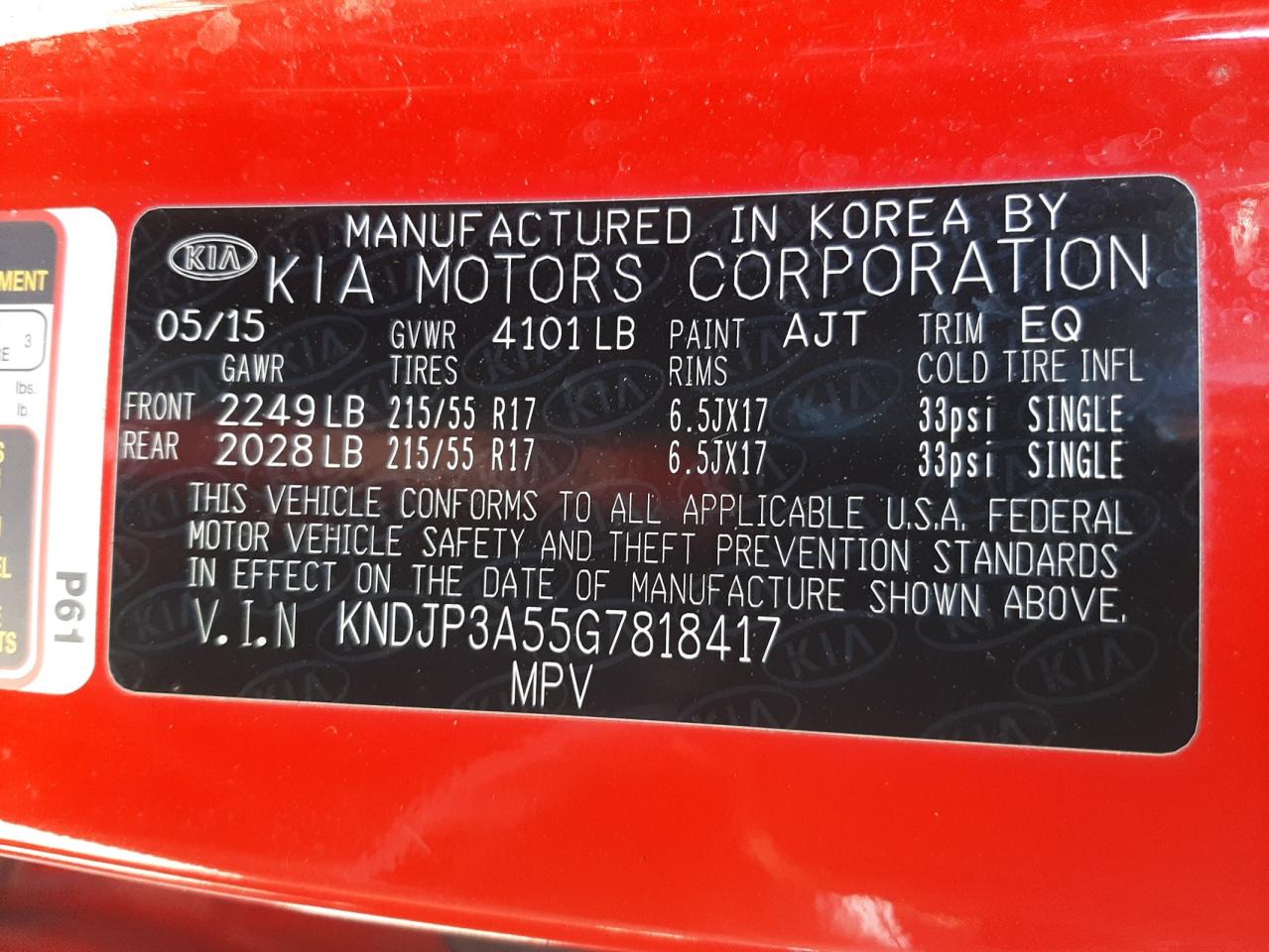 Photo 10 from auction – 2016 KIA SOUL + with VIN KNDJP3A55G7818417