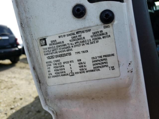 Photo 10 from auction – 2003 CHEVROLET SILVERADO with VIN 1GCEC19V43E284709